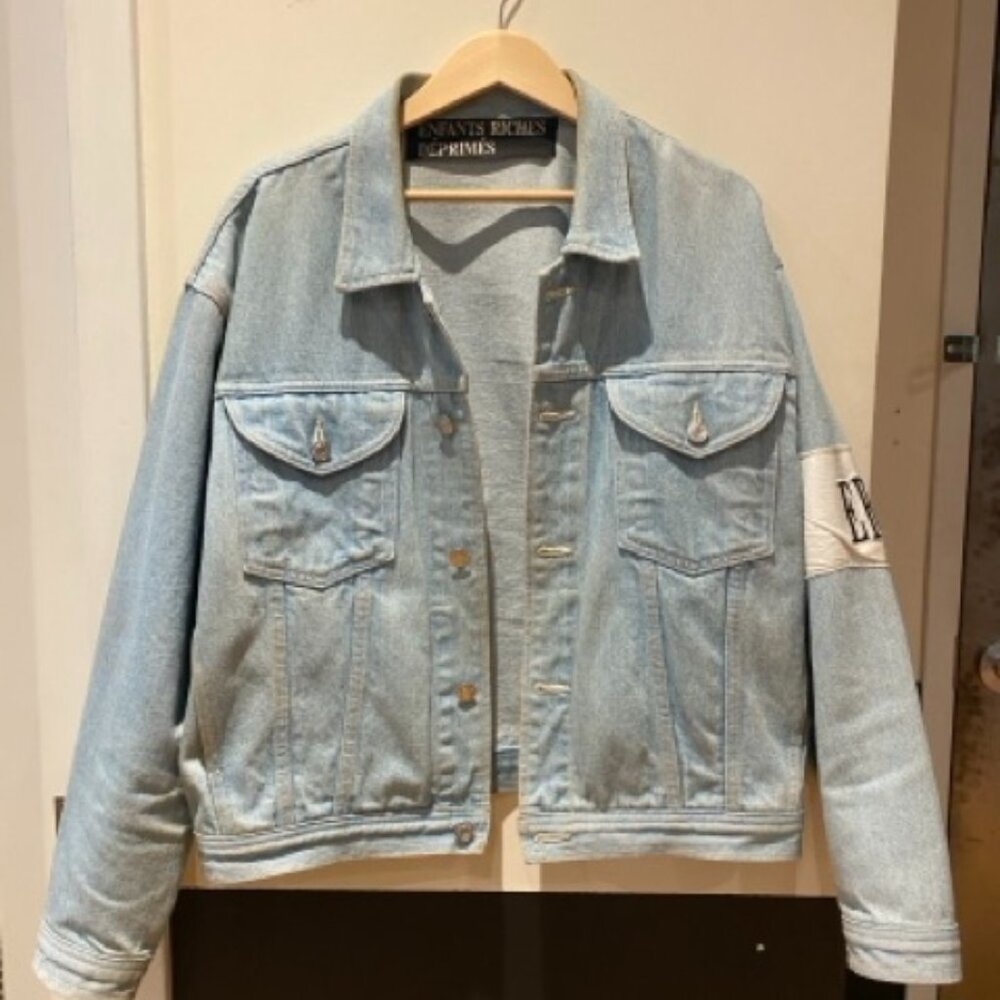 Enfants Riches Déprimés Denim Jacket with cigarette-burned sleeve